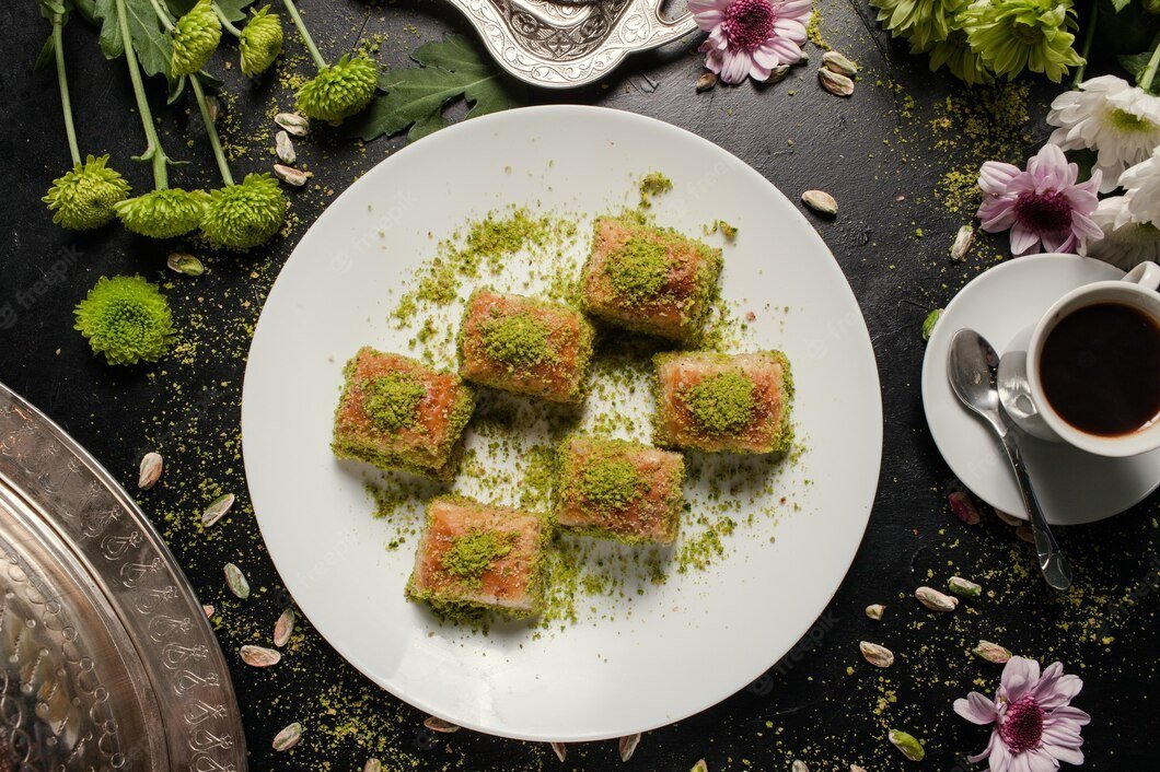 What are the varieties of Baklava with Pistachio?