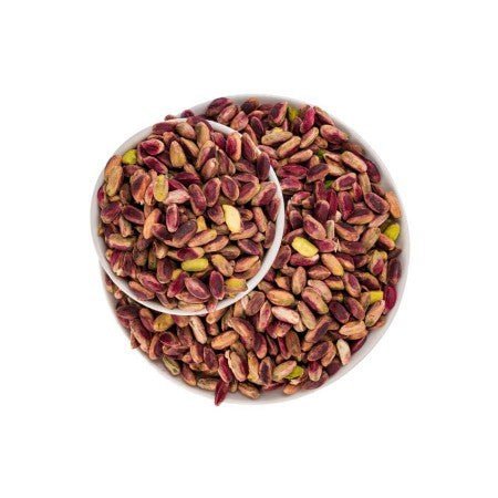 Where are red pistachios used?